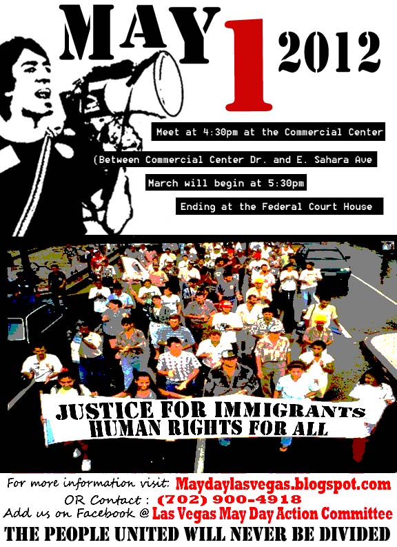 The Las Vegas Industrial Workers of the World Official Flyer for MayDay